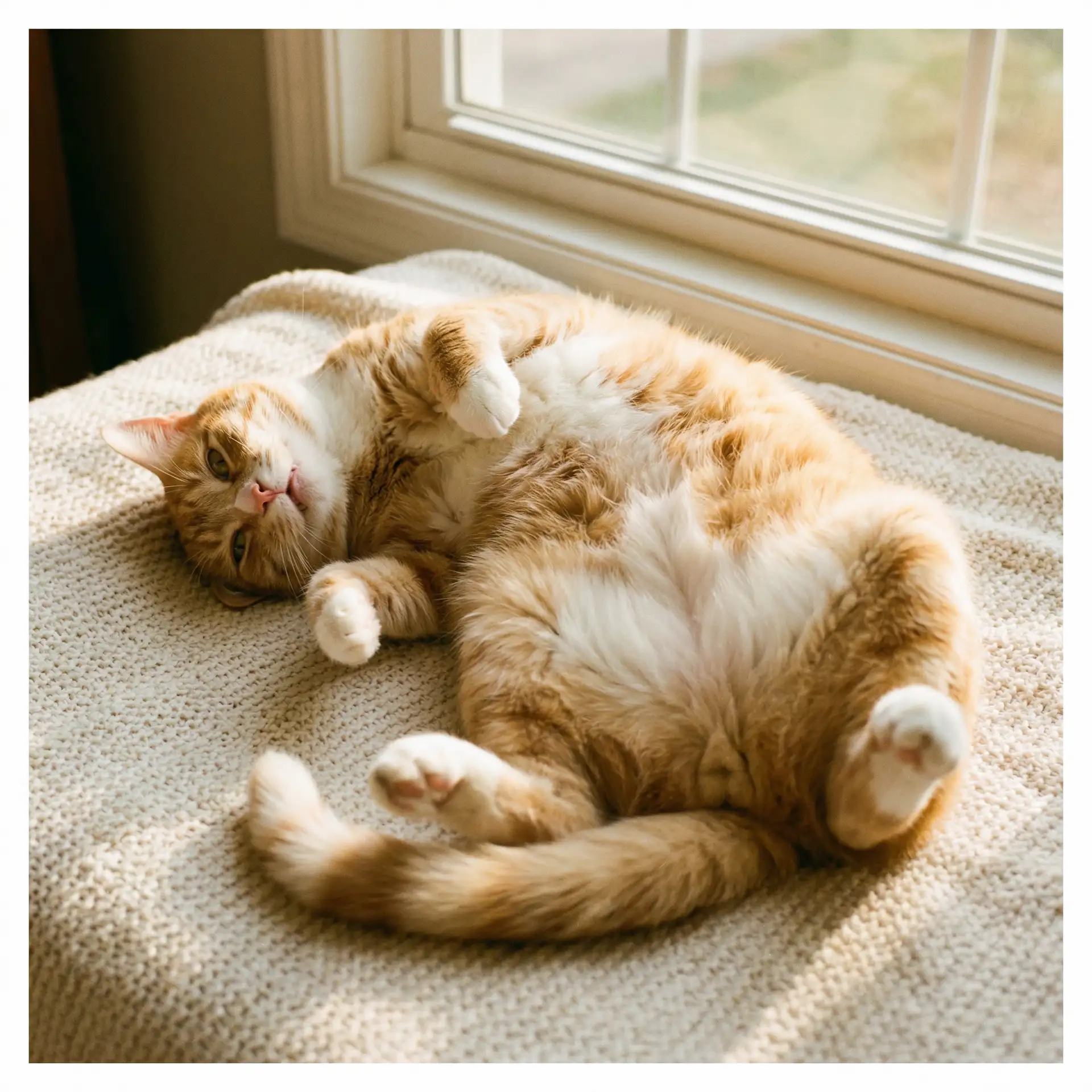 猫咪仰躺露出肚皮 - 疯狂试爱高清